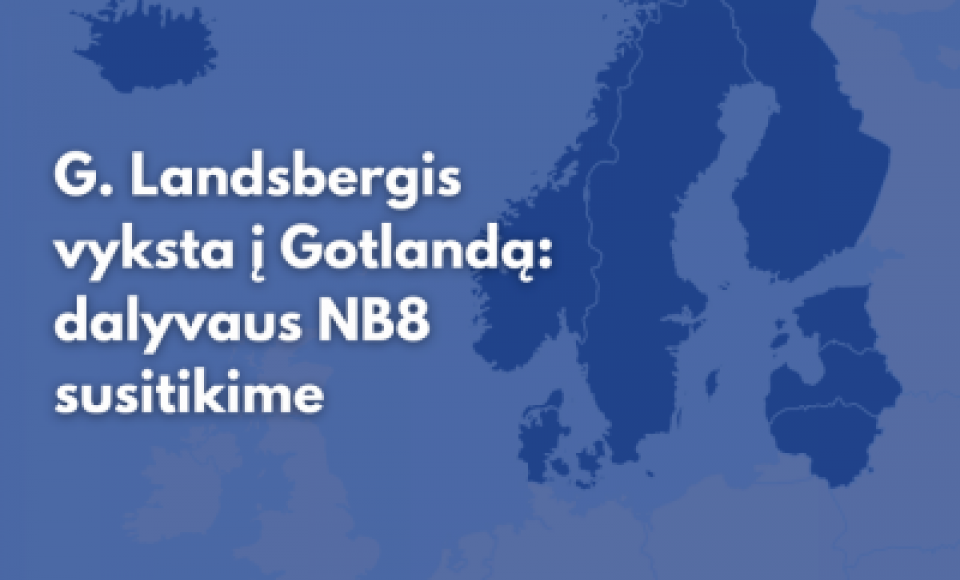 Ministras G. Landsbergis vyksta į Gotlandą: dalyvaus NB8 susitikime