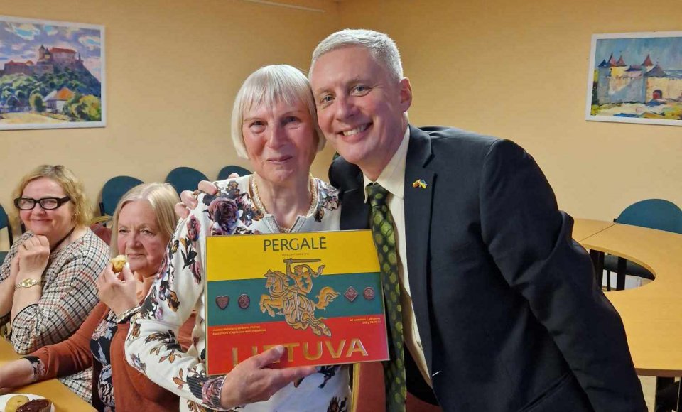 Ukrainos lietuvių susitikimas ambasadoje Kyjive