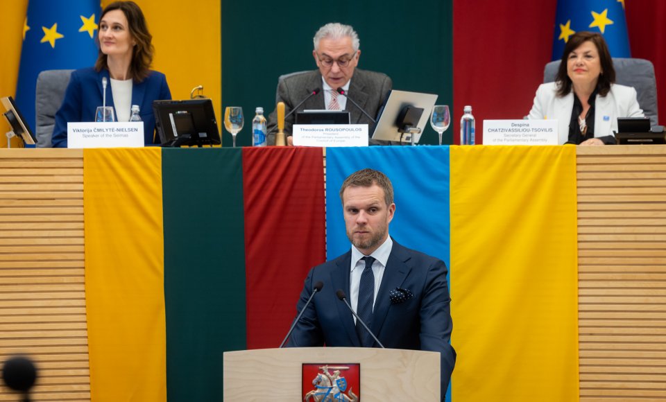 Europos Tarybos Ministrų komiteto pirmininkas G. Landsbergis: Rusija kariauja ne tik prieš Ukrainą, bet ir prieš mūsų bendras demokratijos, žmogaus teisių, teisės viršenybės vertybes