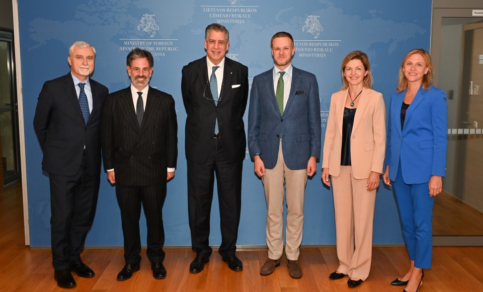 The Foreign Minister’s meeting with the President of the Italian defence company Leonardo focuses on growth and innovation in Lithuania’s defence sector