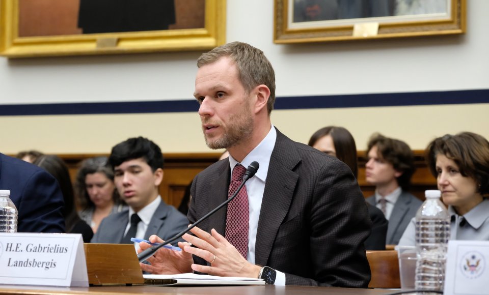 Landsbergis testifies at the U.S. Helsinki Commission Congressional Hearing dedicated to the role of Belarus in Russia’s crimes during his visit to the United States