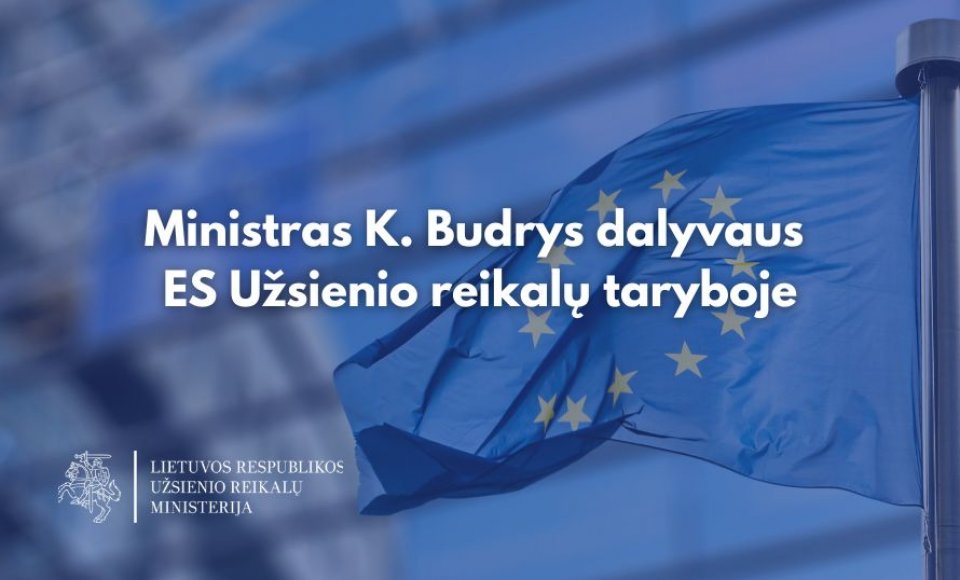 Ministras K. Budrys dalyvaus ES Užsienio reikalų taryboje