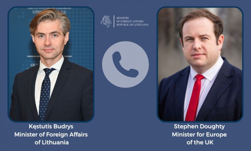 Minister Budrys: Lithuania and the United Kingdom share a common perception of threats and a...