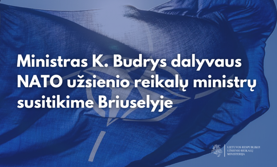 Ministras K. Budrys dalyvaus NATO užsienio reikalų ministrų susitikime Briuselyje