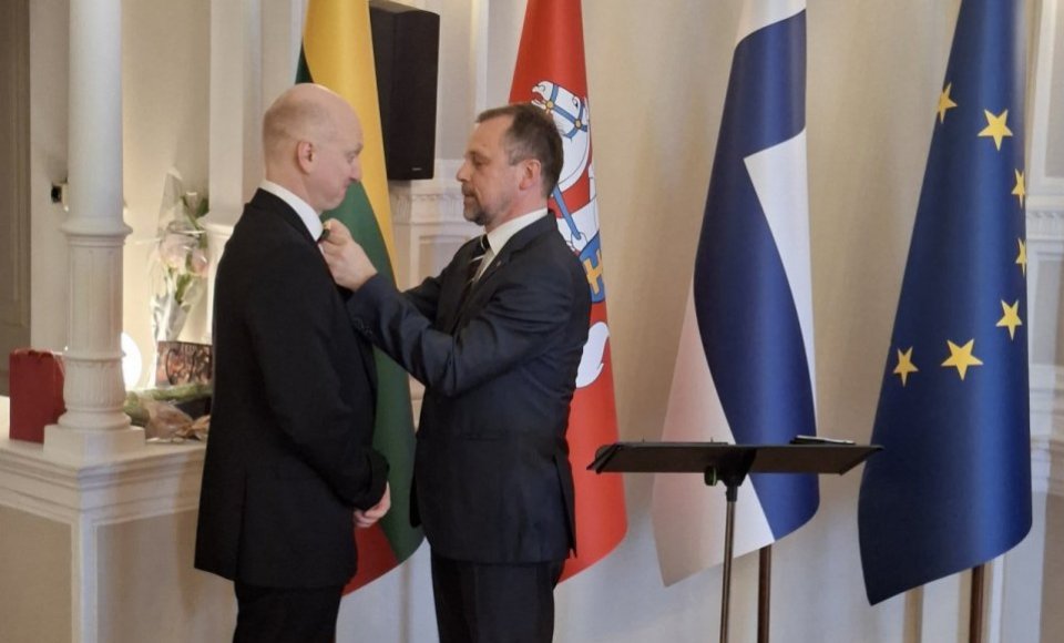 Apdovanojimas už nuopelnus puoselėjant lietuvybę Suomijoje