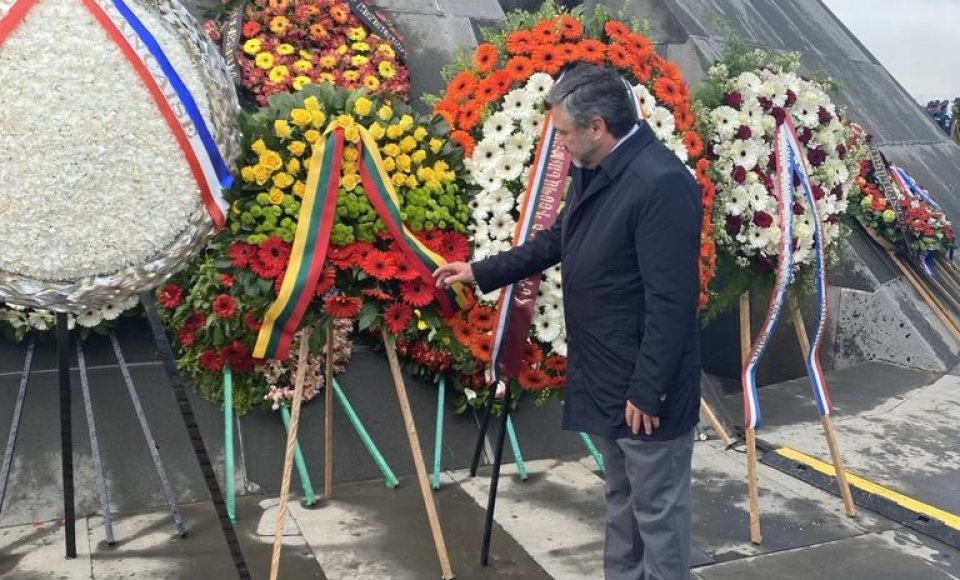 Lithuanian Ambassador Andrius Pulokas paid tribute to the victims of the Armenian Genocide in...