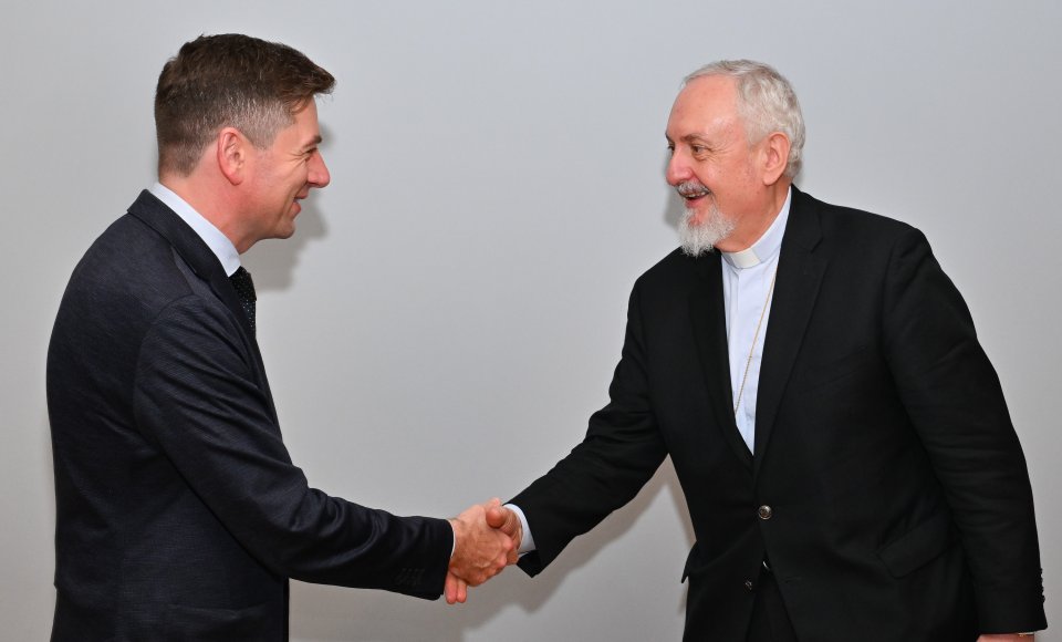 Foreign Ministry's Political Director, Talat-Kelpša, met with His Eminence, Elder Metropolitan Emmanuel of Chalcedon