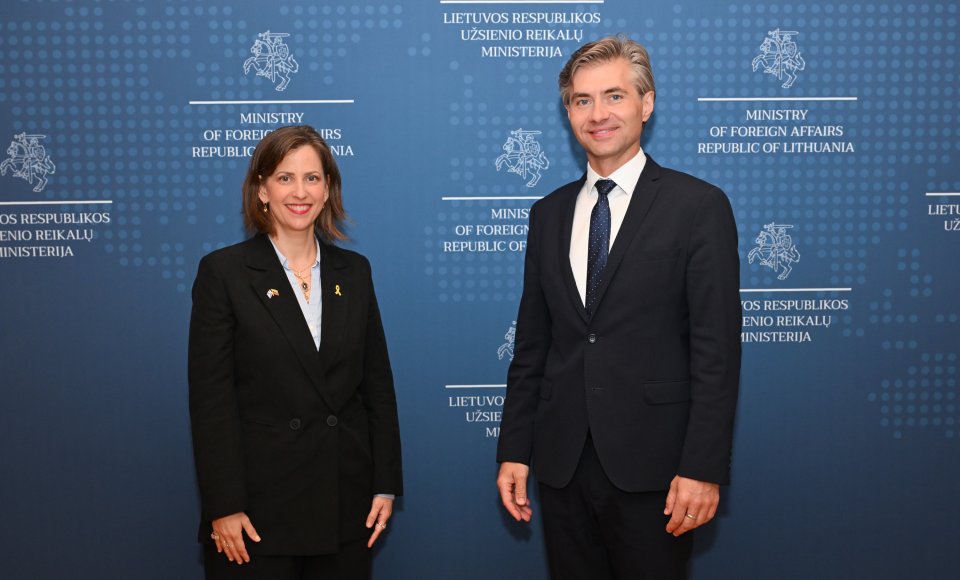 Budrys met with the new Israeli Ambassador to Lithuania, Shelly Hugler Livne