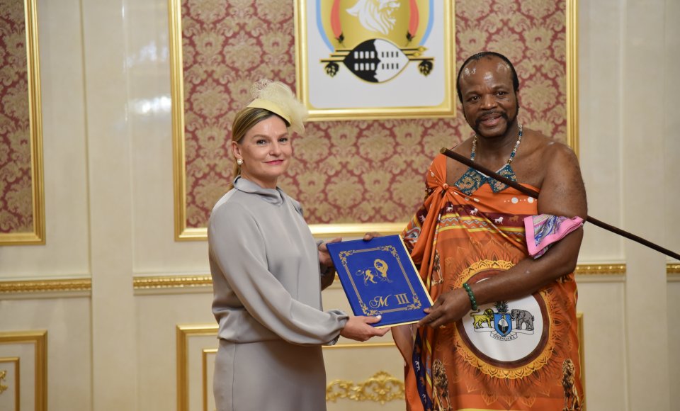 Ambassador Jankauskaitė presented letters of credence to King Mswati III of Eswatini