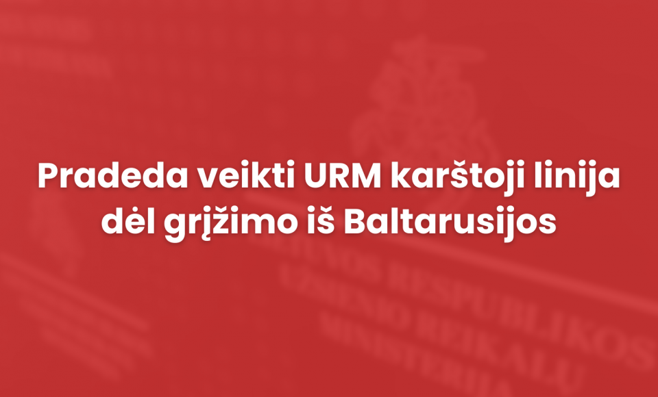 Pradeda veikti URM karštoji linija dėl grįžimo iš Baltarusijos galimybių