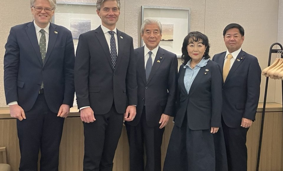 Budrys met with the Chairman of the Japan Parliamentary Friendship Group with Lithuania