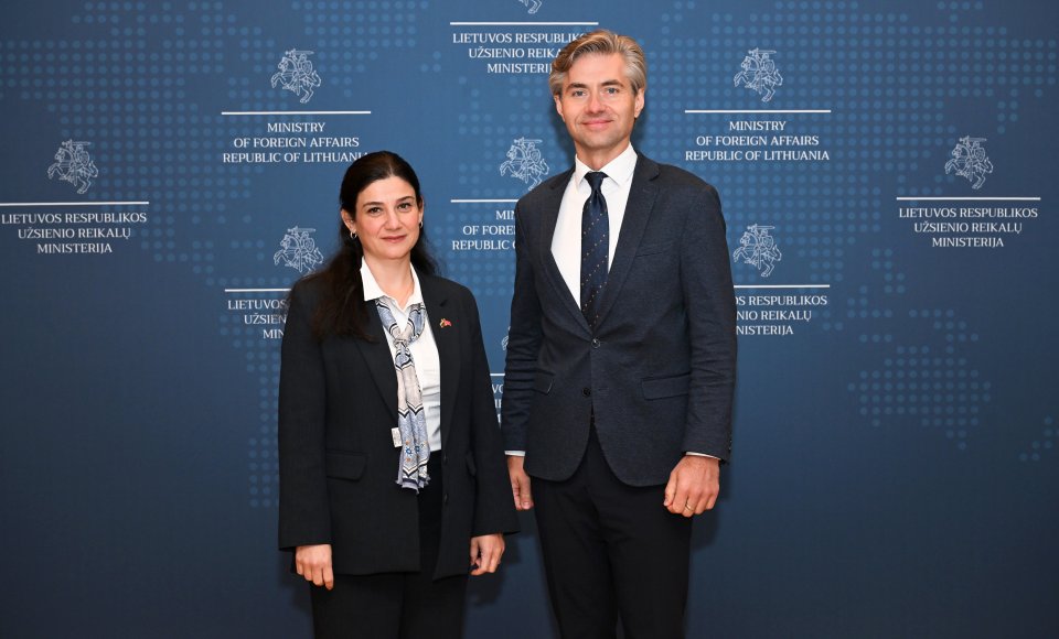 Le ministre Kęstutis Budrys a rencontré l'ambassadeur de Turquie, qui a pris ses fonctions en Lituanie
