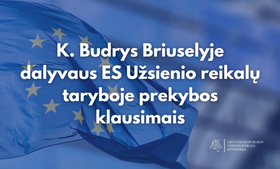 K. Budrys Briuselyje dalyvaus ES Užsienio reikalų taryboje prekybos klausimais