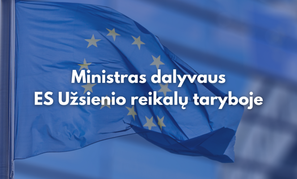 Ministras Kęstutis Budrys Briuselyje dalyvaus ES Užsienio reikalų taryboje