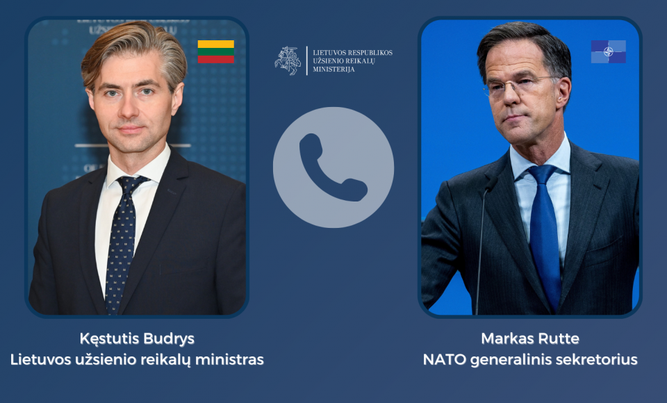 K. Budrys telefonu kalbėjosi su NATO Generaliniu sekretoriumi
