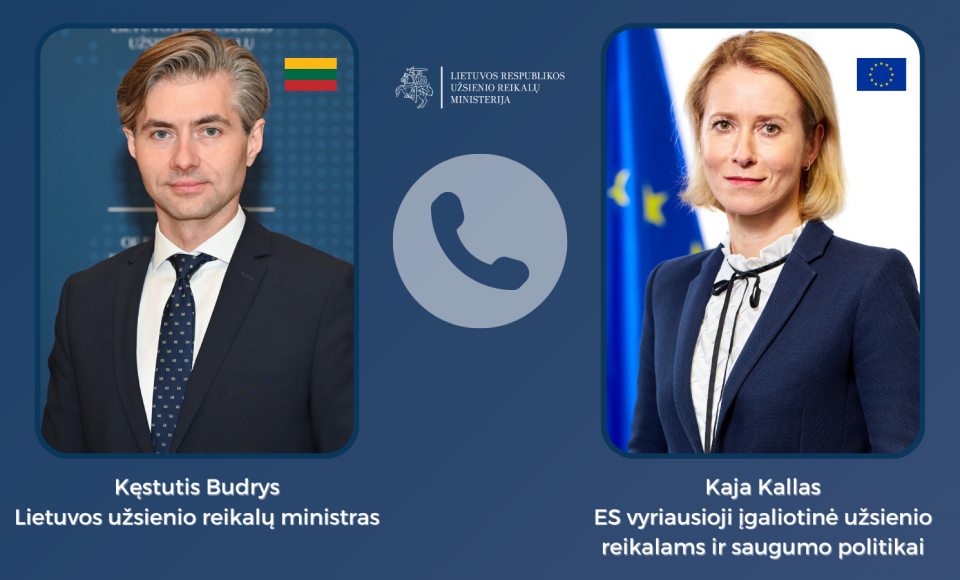 K. Budrys telefonu kalbėjosi su K. Kallas