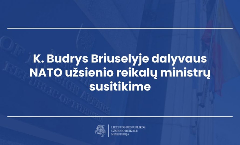 K. Budrys Briuselyje dalyvaus NATO užsienio reikalų ministrų susitikime