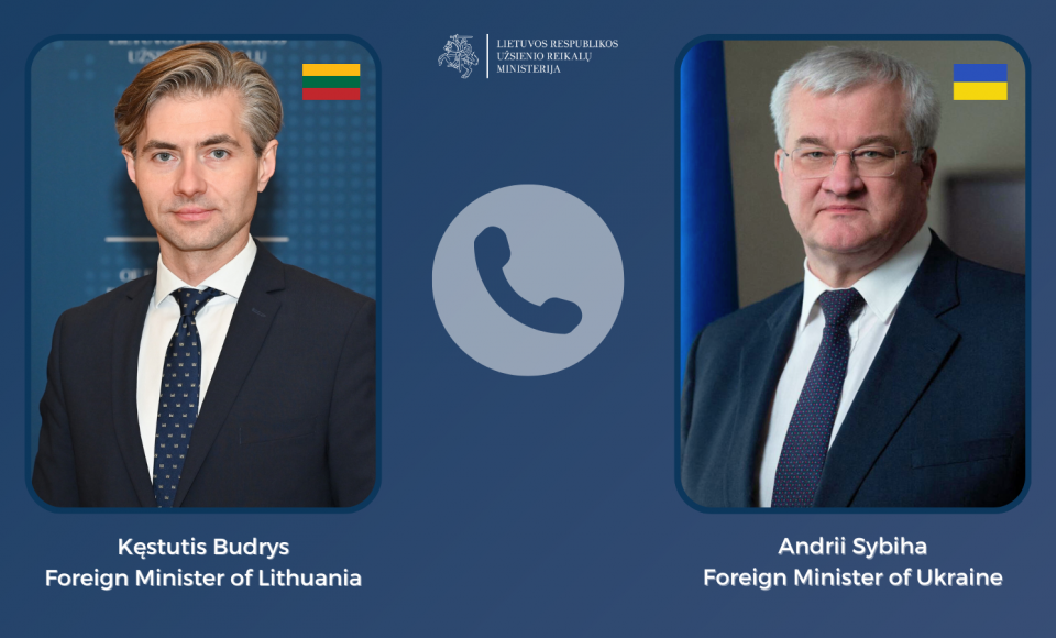 Budrys spoke by phone with the Foreign Minister of Ukraine