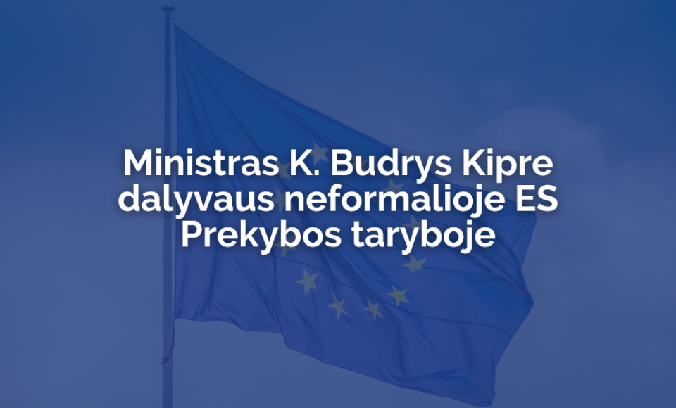 K. Budrys Kipre dalyvaus neformalioje ES Prekybos taryboje 