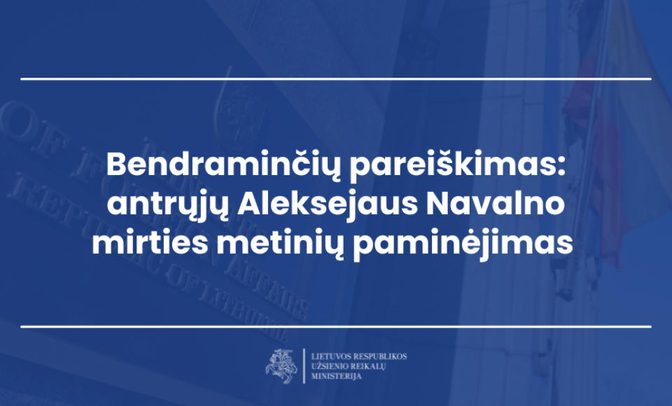 Bendraminčių pareiškimas: antrųjų Aleksejaus Navalno mirties metinių paminėjimas 