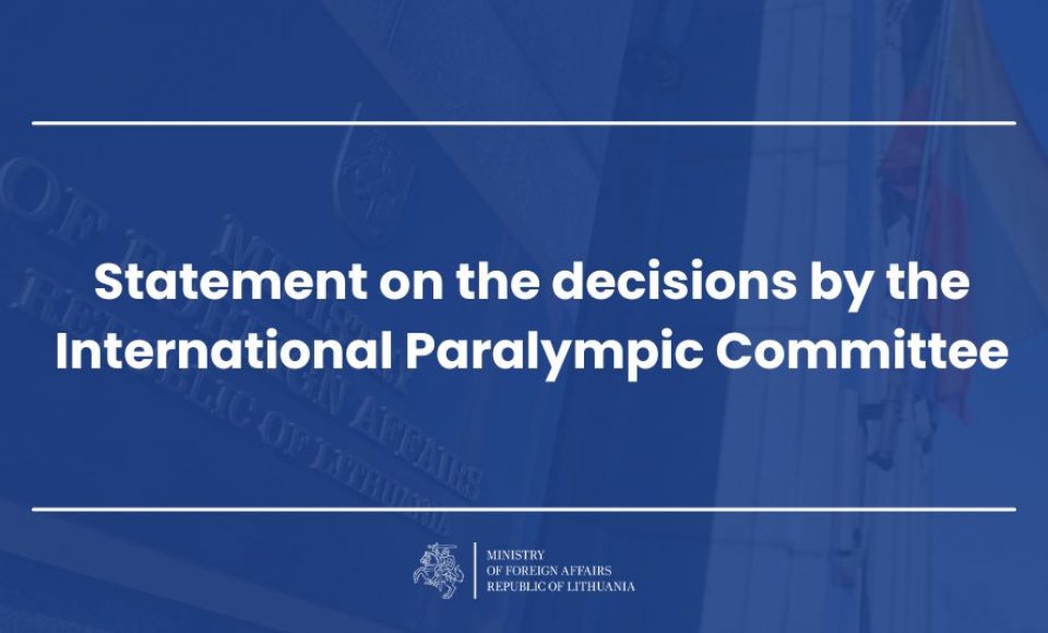 Statement on the decisions by the International Paralympic Committee related to the 2026...