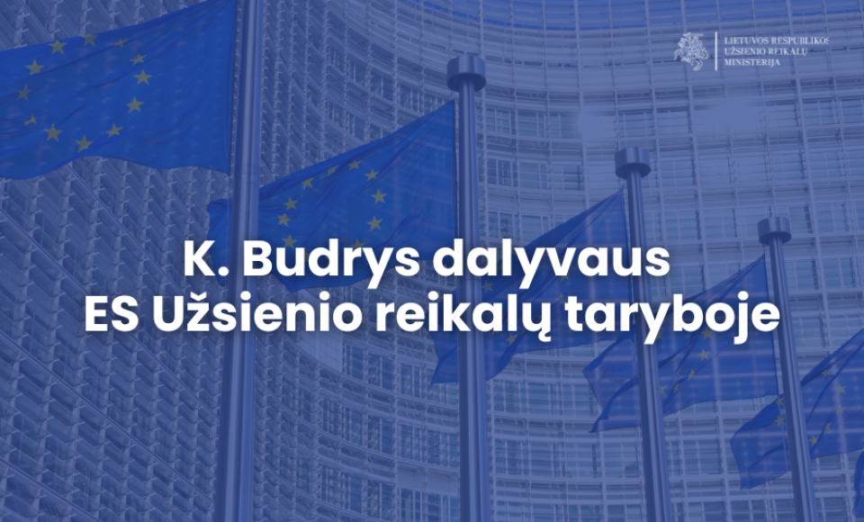 K. Budrys dalyvaus ES Užsienio reikalų taryboje