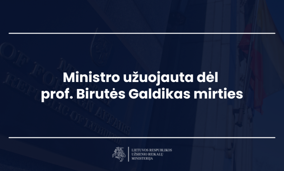 K. Budrys reiškia užuojautą dėl profesorės Birutės Galdikas mirties