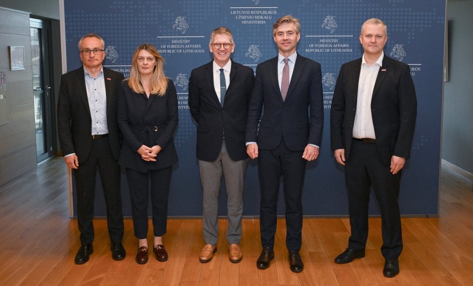 Su JAV biotechnologijų bendrovės atstovais susitikęs K. Budrys pabrėžė pozityvios transatlantinės darbotvarkės svarbą