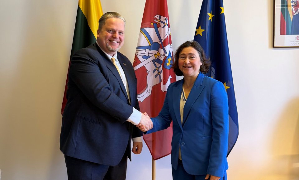 Le vice-ministre Taurimas Valys a rencontré l’ambassadrice de France en Lituanie, Lucie Stepanyan