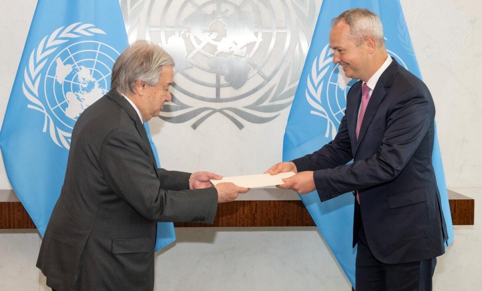 Ambasadorius J. Pranevičius įteikė skiriamuosius raštus JT Generaliniam Sekretoriui