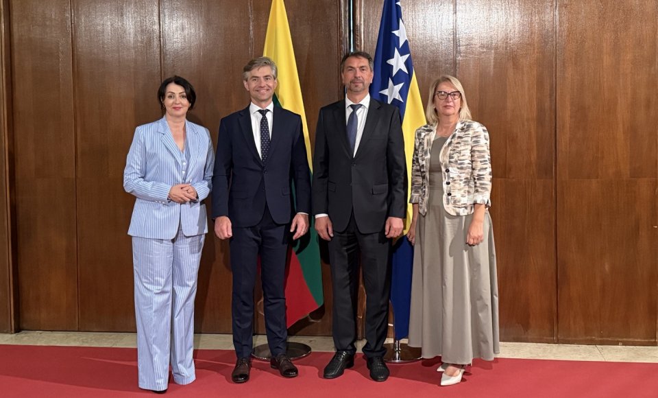 K. Budrys susitiko su Bosnijos ir Hercegovinos Prezidentūros pirmininku ir Parlamento nariais