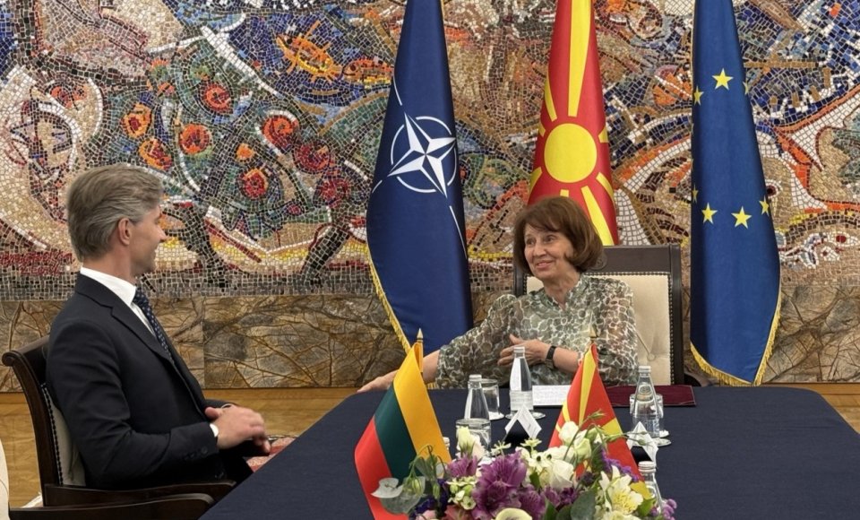 K. Budrys Skopjėje susitiko su Šiaurės Makedonijos Prezidente ir Ministru Pirmininku 