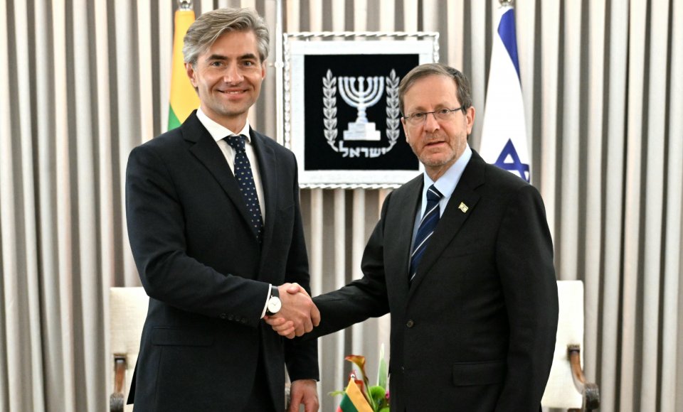 Budrys met with the President of Israel and the Speaker of the Knesset