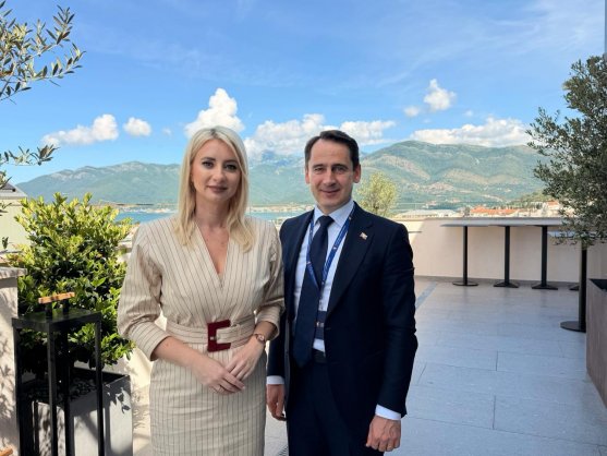 S. Mitkus su Juodkalnijos Europos reikalų ministre M. Gorčević, Juodkalnijos Europos reikalų ministerijos nuotr.
