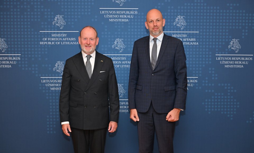 Politikos direktorius D. Skusevičius susitiko su naujuoju Švedijos ambasadoriumi