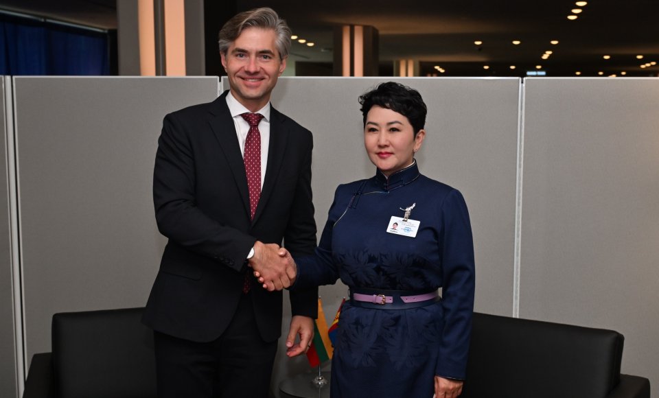 Budrys and Mongolia's Foreign Minister discuss strengthening bilateral cooperation and...