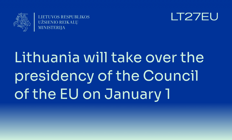 Budrys: with 100 days to go until Lithuania’s Presidency of the EU Council, we are ready