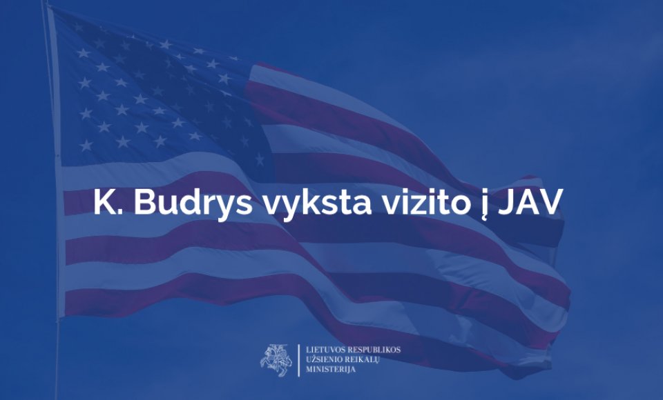 K. Budrys vyksta vizito į JAV