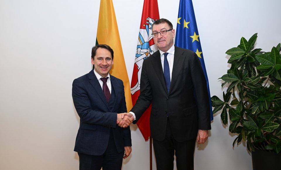 Viceministras Sigitas Mitkus susitiko su naujuoju Belgijos Karalystės ambasadoriumi Philippe...