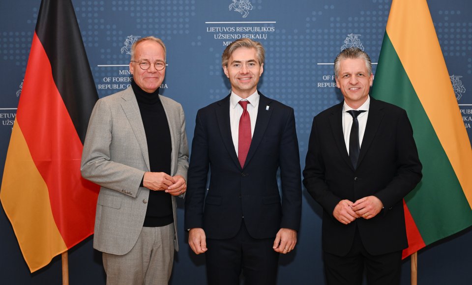 K. Budrys su Bundestago frakcijų vadovais aptarė saugumo stiprinimą, Vokietijos brigados...