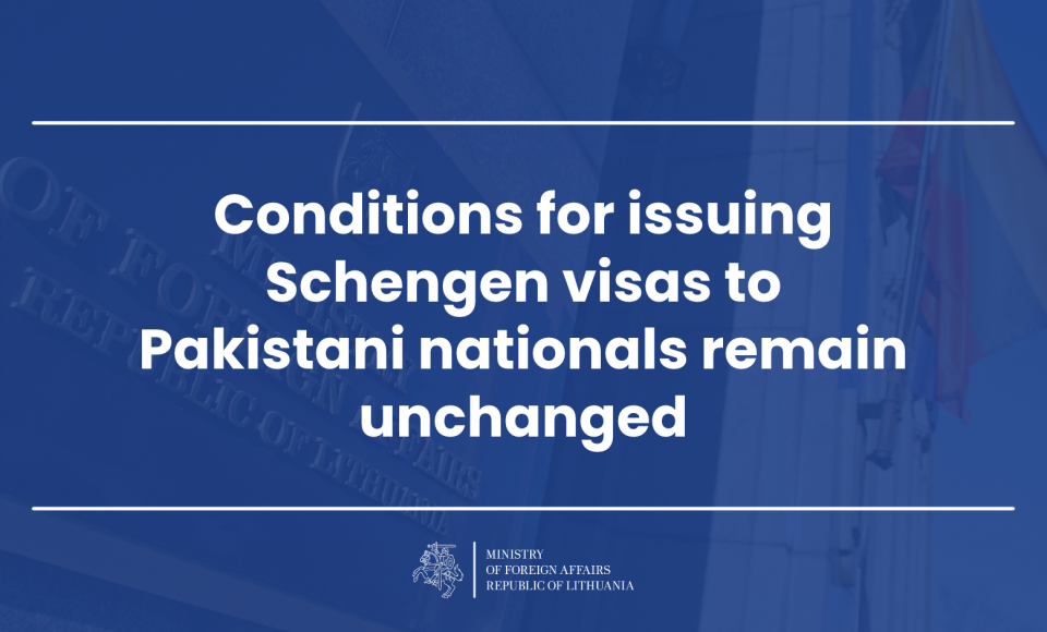 Conditions for issuing Schengen visas to Pakistani nationals remain unchanged
