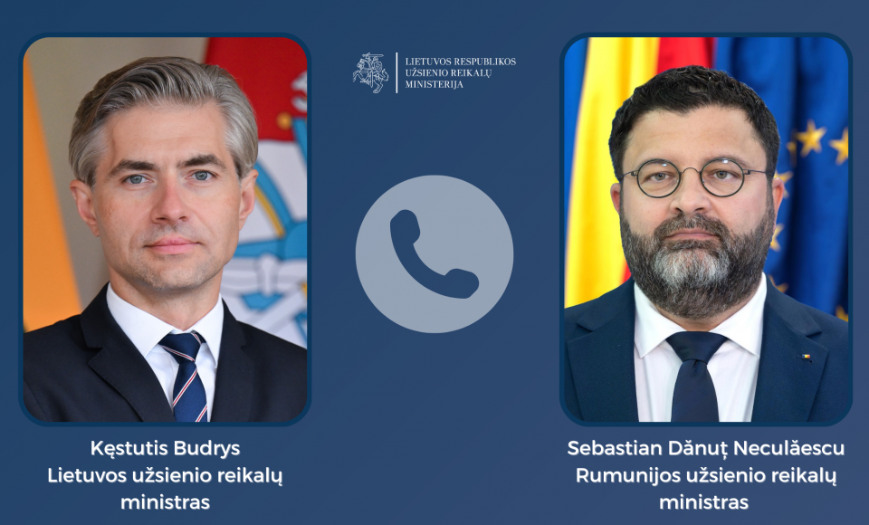 K. Budrys telefonu kalbėjosi su naujuoju Rumunijos užsienio reikalų ministru