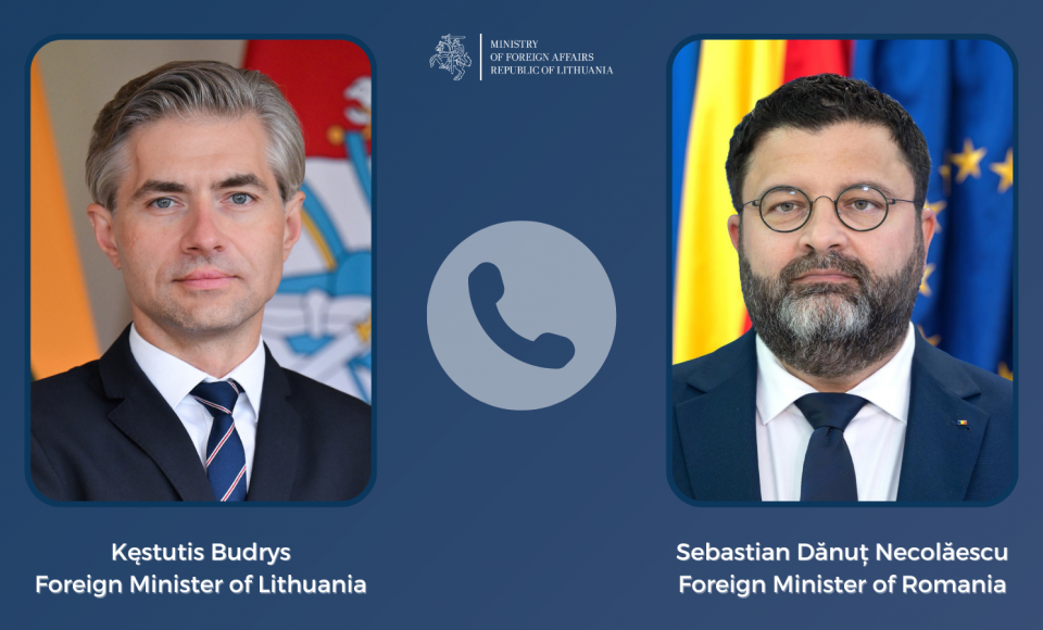 Budrys speaks by phone with Romania’s new Foreign Minister