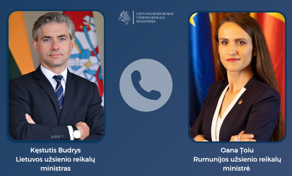 K. Budrys su Rumunijos užsienio reikalų ministre aptarė saugumo situaciją Juodojoje jūroje