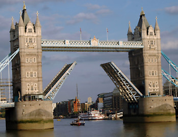 Tower Bridge is raised to welcome Millennium Odyssey