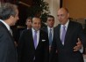 Lietuvos ambasadorius Turkijoje K. Kudzmanas (dešinėje) su Egemanu Bağışu (viduryje) ir Mehmetu Mehdžiu Ekeru (kairėje)