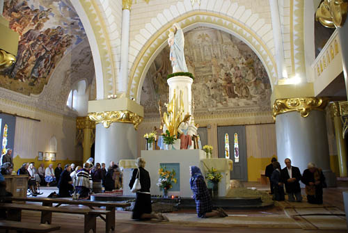 The Chapel of the Apparition was built over the rock upon which Mary is believed to have appeared (Photo: S.Knezekytė)
